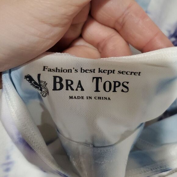 Victoria's Secret Supima Cotton Bra Tops Tie-Dye Halter Dress Size L - Picture 8 of 13